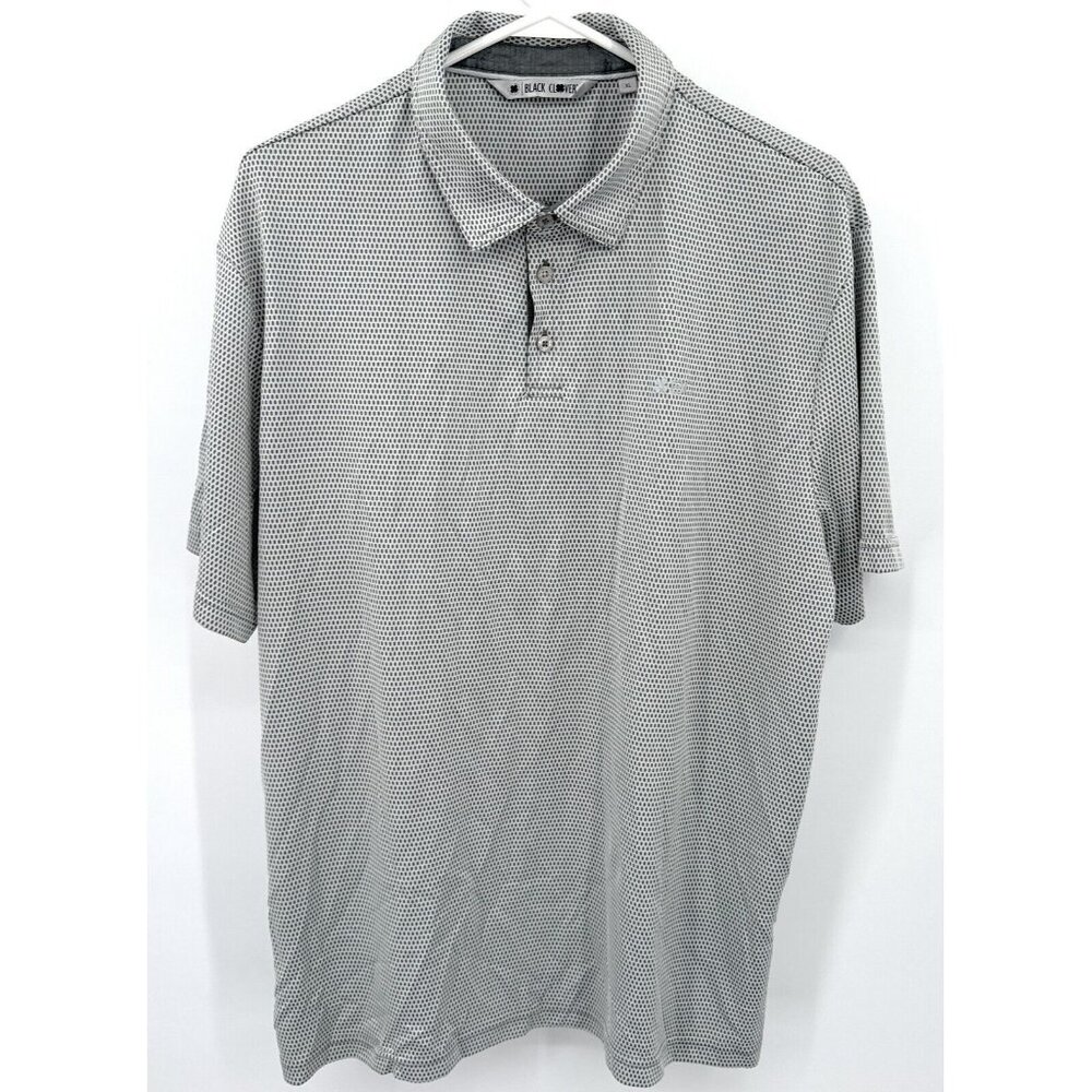 Black Clover Shirt XL Gray Golf Polo Short‎ Sleeve